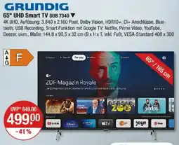 V Markt GRUNDIG 65" UHD Smart TV GUB 7340 Angebot