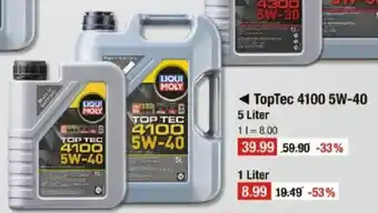 V Markt LIQUI MOLY TopTec 4100 5W-40 Angebot