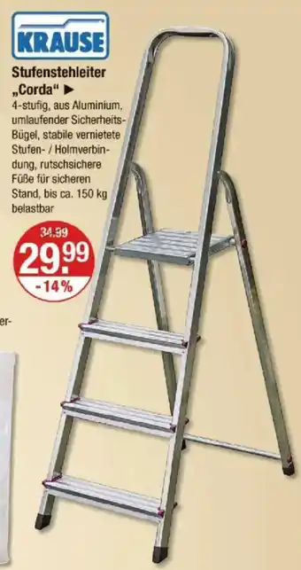 V Markt KRAUSE Stufenstehleiter „Corda" Angebot