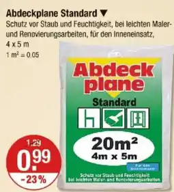 V Markt Abdeckplane Standard Angebot