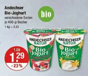 V Markt Andechser Bio-Joghurt Angebot