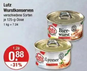 V Markt Lutz Wurstkonserven Angebot