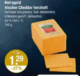 V Markt Kerrygold Irischer Cheddar herzhaft Angebot