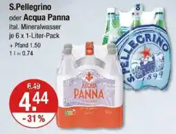 V Markt S.Pellegrino oder Acqua Panna Angebot