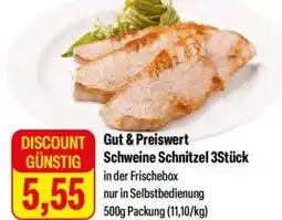 Feneberg Gut & Preiswert Schweine Schnitzel 3Stück Angebot