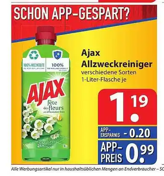 Famila Nord Ost Ajax Allzweckreiniger 1L Angebot