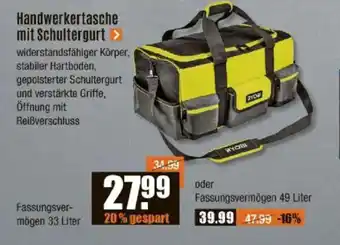 V Baumarkt Handwerkertasche mit Schultergurt Angebot