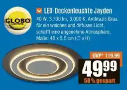 V Baumarkt GLOBO LED-Deckenleuchte Jayden Angebot