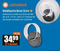 V Baumarkt LEDVANCE Wandleuchte Decor Circle Angebot