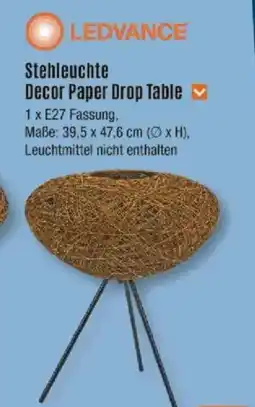 V Baumarkt LEDVANCE Stehleuchte Decor Paper Drop Table Angebot