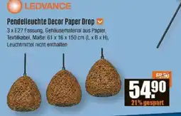 V Baumarkt LEDVANCE Pendelleuchte Decor Paper Drop Angebot