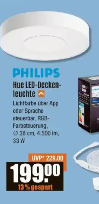 V Baumarkt PHILIPS Hue LED-Decken- leuchte Angebot