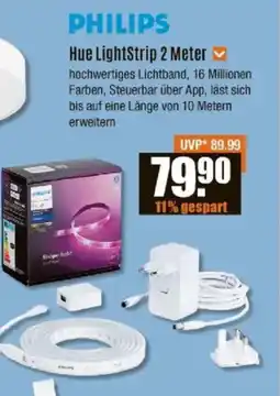 V Baumarkt PHILIPS Hue LightStrip 2 Meter Angebot