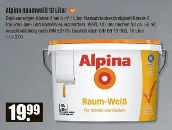 V Baumarkt Alpina Raumweiß Angebot