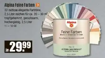 V Baumarkt Alpina Feine Farben Angebot