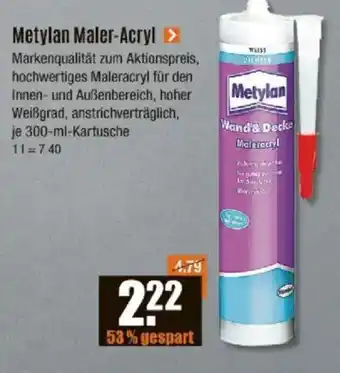 V Baumarkt Metylan Maler-Acryl Angebot