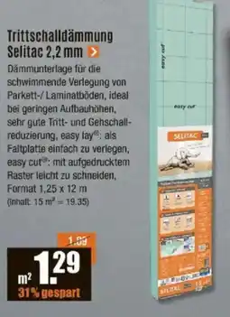 V Baumarkt Trittschalldämmung Selitac 2,2 mm Angebot