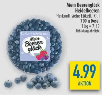 diska Mein Beeren glück Heidelbeeren Angebot