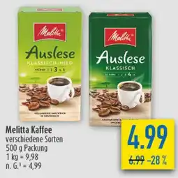 diska Melitta Kaffee Angebot