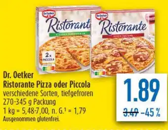 diska Dr. Oetker Ristorante Pizza oder Piccola Angebot