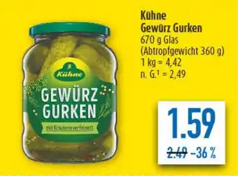 diska Kühne Gewürz Gurken Angebot