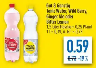 diska Gut & Günstig Tonic Water, Wild Berry, Ginger Ale oder Bitter Lemon Angebot