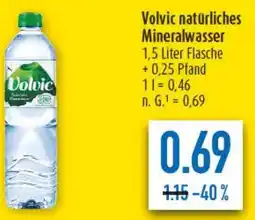 diska Volvic natürliches Mineralwasser Angebot