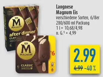 diska Langnese Magnum Eis Angebot