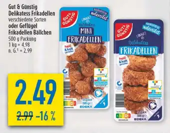 diska Gut & Günstig Delikatess Frikadellen oder Geflügel Frikadellen Bällchen Angebot