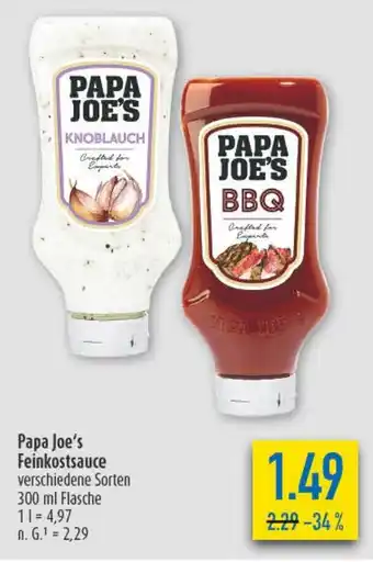 diska Papa Joe's Feinkostsauce Angebot