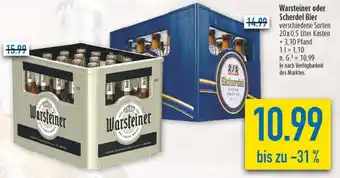 diska Warsteiner oder Scherdel Bier Angebot