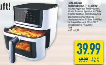 diska EDEKA zuhause Heißluftfritteuse „YJ-6503ADV" Angebot