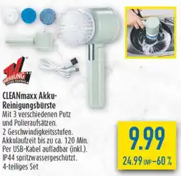 diska CLEANmaxx Akku- Reinigungsbürste Angebot