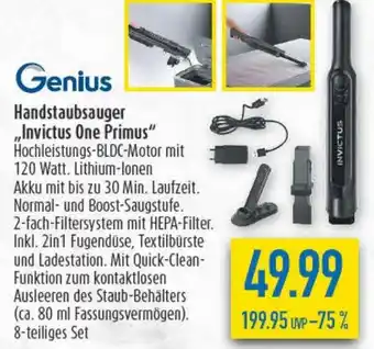 diska Genius Handstaubsauger ,,Invictus One Primus" Angebot