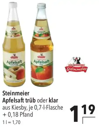 CITTI Markt Steinmeier Apfelsaft trüb oder klar Angebot