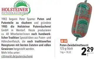 CITTI Markt HOLSTEINER Puten-Zwiebelmettwurst Angebot