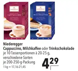 CITTI Markt Niederegger Cappuccino, Milchkaffee oder Trinkschokolade Angebot