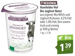 CITTI Markt Hamfelder Hof Bio Joghurt Natur Angebot