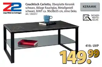 Zurbrüggen Z2 Couchtisch Carlotta Angebot