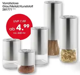 Möbel Martin Vorratsdose Glas/Metall/Kunststoff Angebot