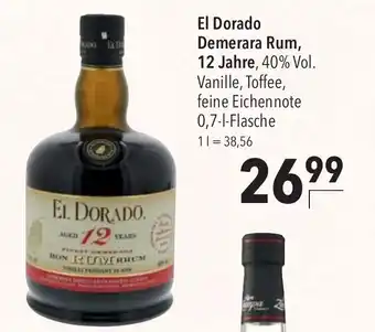 CITTI Markt El Dorado Demerara Rum, 12 Jahre Angebot