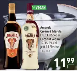 CITTI Markt Amarula Cream & Marula Fruit Likor oder Coconut vegan Angebot