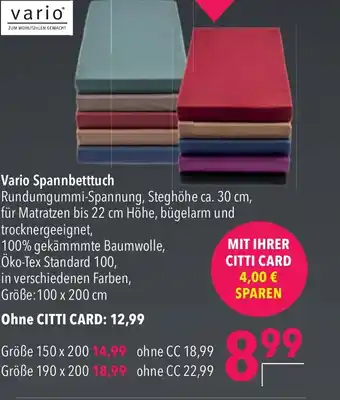 CITTI Markt Vario Spannbetttuch Angebot