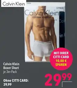 CITTI Markt Calvin Klein Boxer Short je 3er-Pack Angebot