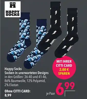 CITTI Markt Happy Socks Socken in unerwarteten Designs Angebot