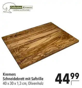 CITTI Markt Kremers Schneidebrett mit Saftrille Angebot