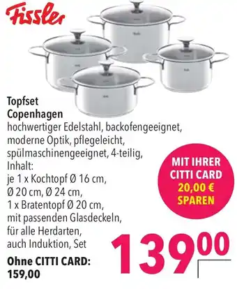 CITTI Markt Fissler Topfset Copenhagen Angebot