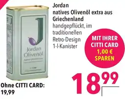 CITTI Markt Jordan natives Olivenöl extra aus Griechenland Angebot