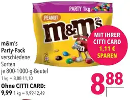 CITTI Markt m&m's Party-Pack Angebot