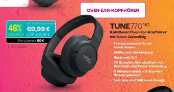 CITTI Markt JBL TUNE770NC Kabelloser Over-Ear-Kopfhörer mit Noise-Cancelling Angebot